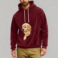 thumbnail image 2 of Mens Kangaroo Pouch Hoodie for Dogs Cats Pet Carrier Casaul Hoodie Long Sleeve Hooded Pullover Holder Sweatshirt, 2 of 8