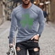 thumbnail image 1 of Blusas y camisas de manga larga y cuello redondo para hombre, camisetas casuales con estampado de moda y cuello redondo, blusas de licra de manga corta para hombre., 1 of 5
