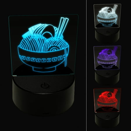 

Yummy Fun Ramen Noodle Doodle LED Night Light Sign 3D Illusion Desk Nightstand Lamp