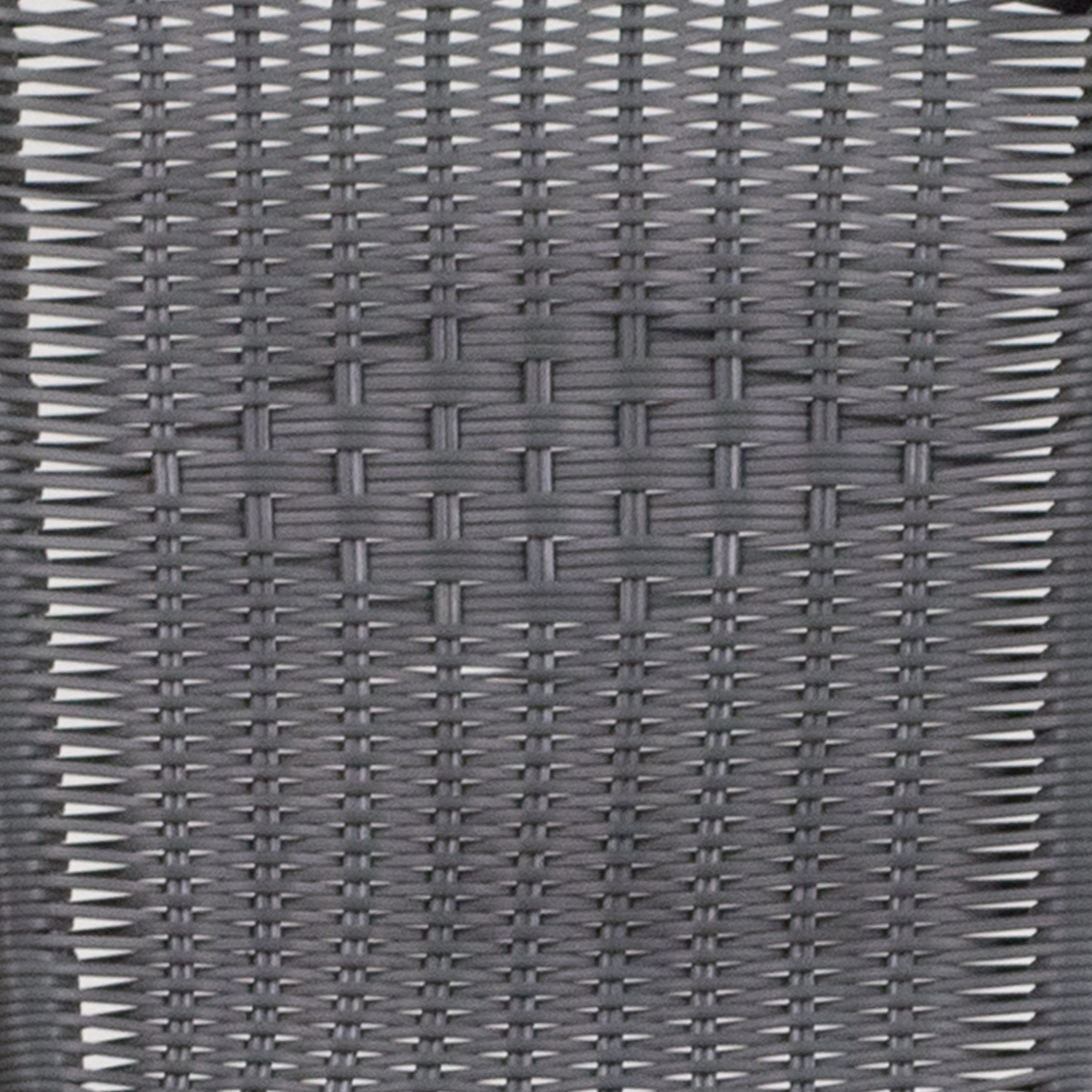 Emma + Oliver Indoor/Outdoor Stacking Rattan Restaurant Patio Chairs, Set of 2, Gray