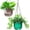 Emerald+gray, variant on 2 Pack Self Watering Planters Indoor Flower Pots, 5.3 Inch Outdoor Basket, Hanger with 3Hooks Drainage Holes for Garden (White)