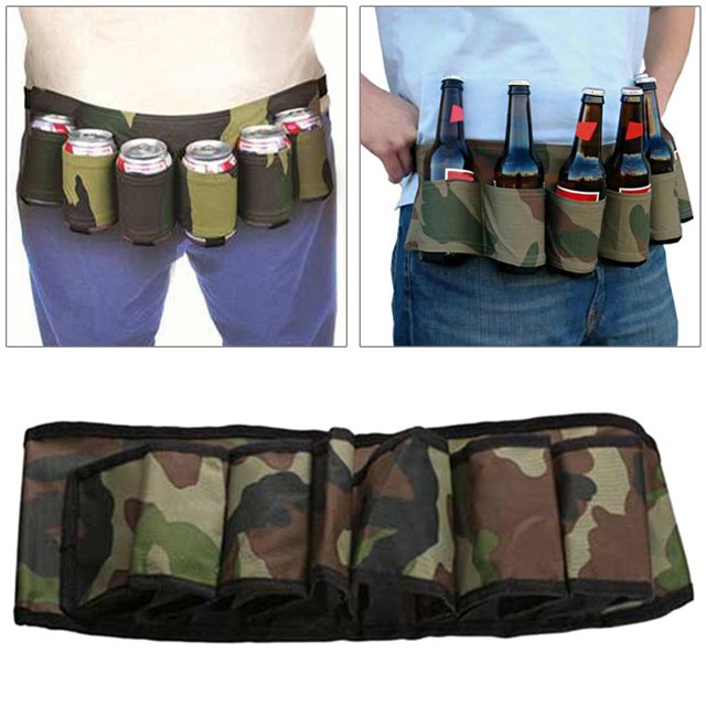 Cinturón para bebidas Yotijar Paquete de 6 Cinturones de Cerveza 600D Oxford Verde