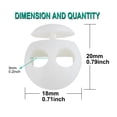 thumbnail image 2 of Uxcell Spring Locks Cord End Fastener Hole Toggle Stopper Plastic White 10pcs, 2 of 7