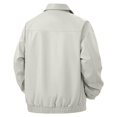 thumbnail image 3 of IROINNID Men's Faux Leather Bomber Jacket Full Zip Turndown Collar Relaxed Fit Casual Vintage Streetwear Outerwear Lightweight Spring Fall Coat Top, 3 of 6