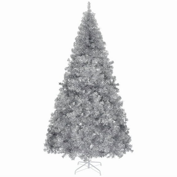 imerelez Silver Pre-lit Christmas Tree 6ft - 300 LED Lights with 8 Modes & Remote, 900 Hinged Branch Tips, Easy Assembly Artificial Xmas Tree for Indoor Holiday Decorations