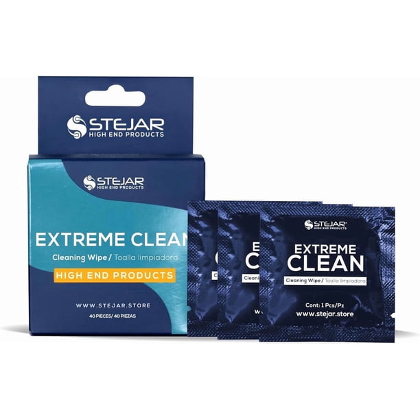 CAJA TOALLAS HUMEDA EXTREME CLEAN 40 PIEZAS DE ALCOHOL ISPROPÍLICO PARA LIMPIEZA DE PASTA TERMICA