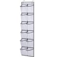 thumbnail image 1 of Organizador de zapatos The Door, 12 bolsillos grandes de malla para colgar en la puerta estrecha del armario, blanco, paquete de 2, 1 of 5