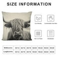 thumbnail image 5 of GOSMITH Highland Cow Print Lumbar Pillow Covers  Western Cowhide Cattle Ox Horn Hairy Rectangular Pillow Cases Grey White Throw Pillows Set of  Farmhouse Home Decor For Room Patio Couch Outdoor, 5 of 5