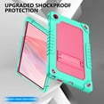 thumbnail image 4 of FIEWESEY for Onn Tablet Pro 11 inch 2023 Model: 100110027 Case Built in Kickstand Heavy Duty Hybrid Protective Case Hard Back Shell Case with Shoulder Strap for Walmart Onn Tablet Pro 11 - Green Pink, 4 of 6