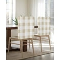 thumbnail image 5 of nqOlkjepod Beige Plaid Chair Covers Set of 8, Decorative Chair Back Cover, Spring Summer Farmhouse Buffalo Checkered Dining Room Chair Slipcovers Removable Chair Protectors Covers for Party Banquet, 5 of 7