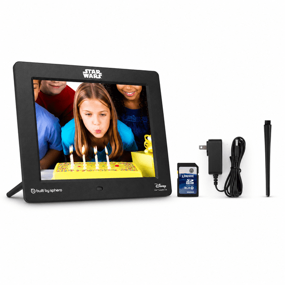 Aluratek Star Wars Digital Photo Frame 8-Inch LCD Display with Built-In Memory, USB & SD Card Support, Bulk Packaging (Not in Original Retail Box)