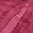 thumbnail image 6 of FEIFLY Women Elegant Off Shoulder Dress Long Sleeve Button Down Split Ruffle Bodycon Midi Dresses Solid Color Festival Clothing, 6 of 8