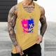 thumbnail image 4 of Camisetas de Tanque de los Hombres Tanque de los Hombres Incolor Gradiente de Impresión Cuello Redondo Correa Delgada Fuga Atrás Regular Casual Deportes Blusas de Tanque, 4 of 5