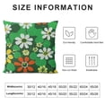 thumbnail image 5 of JRXY  Floral Pillow Cases Green Pillow Covers Decorative White Pillowcases Watercolor Flower Pillow Encasement Envelope Closure Pillow Protectors White, 5 of 5