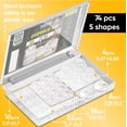 thumbnail image 2 of Set de 74 topes de silicona transparente Vellax para muebles, 2 of 9
