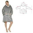 thumbnail image 2 of Couverture à Capuche Portable, Sweat à Capuche, Couverture Chaude et Confortable pour Femmes Hommes Adultes, 2 of 5