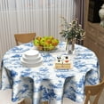 thumbnail image 4 of Rustic Village Tablecloth Round 60 Inch French Country Table Cloth Waterproof Table Cover Farmhouse Decoration for Kitchen Dining Picnic, 4 of 6