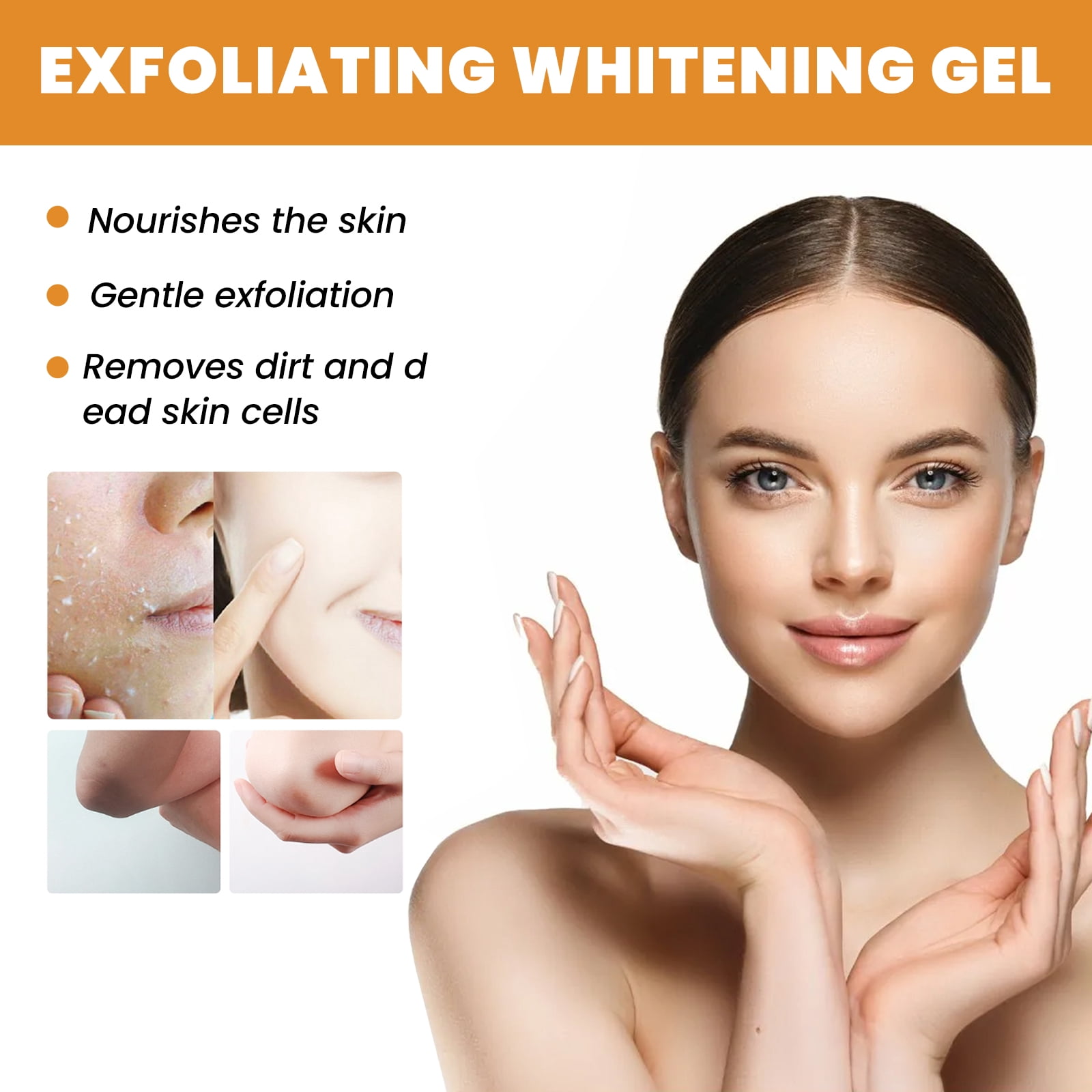 Alvantor Deep Cleaning Exfoliating Gel for Face & Body with Vitamin C, Brightening Peeling Scrub with Niacinamide for Glowing Skin, 50g