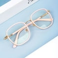 thumbnail image 6 of Oversized Pink Reading Glasses 2.50 for Women, Ladies Fashionable Square Readers Blue Light Blocking Presbyopic Glasses +2.50 Strength, 6 of 6