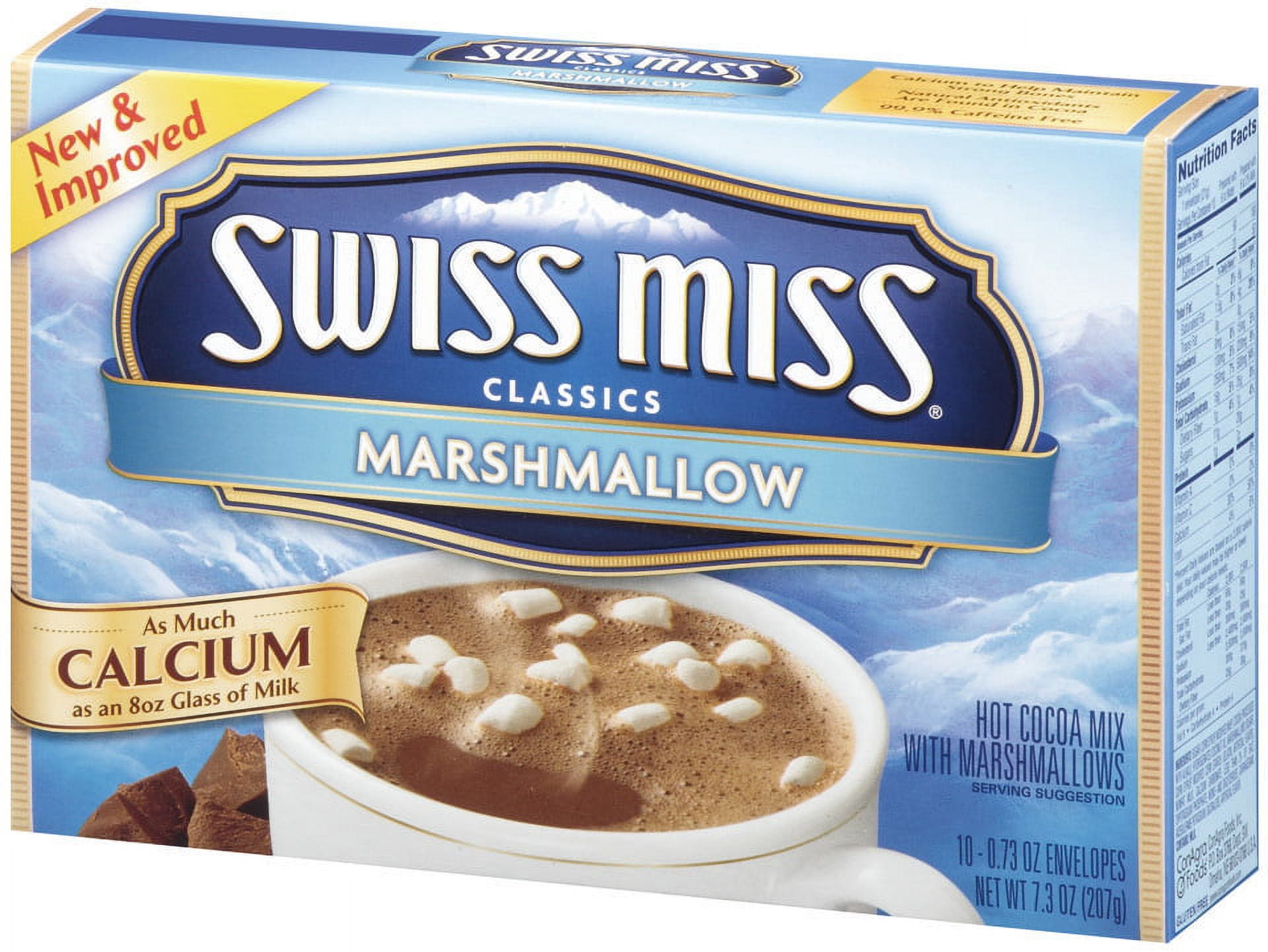 Swiss Miss Classics Milk Chocolate with Marshmallow Hot Cocoa Mix, 10 Count 7.3 oz