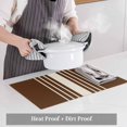 thumbnail image 5 of Vintage Brown Striped Linen Placemats Set of 4,Wipeable Washable Table Mats for Dining Tables, Geometric Modern Art Place Mats for Kitchen Event Party Tabletop Decor, 5 of 9