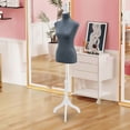 thumbnail image 6 of FDW Dress Form Sewing Mannequin - 50-63" Adjustable w/Wooden Tripod Stand，Grey, 6 of 7