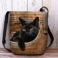 thumbnail image 3 of Stylago Women's Tote Bags with Button Cute Cat Shoulder Bag Fashion Shopping Handbags Adjustable Strap Storage Bag Pockets Yellow, 3 of 5