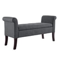 thumbnail image 6 of Linon Indie Tufted Storage Bench, Dark Espresso/Charcoal, 6 of 6