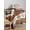 Brown, variant on Southwest Table Cloth, Western Brown Yellow Geometric Abstract Art Wooden Waterproof Tablecloth for Square Tables, Reusable Washable Fabric Table Cover for Restaurant Kitchen Dining Tables 54"x54"