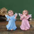 thumbnail image 4 of 2X Little Angel Statue Ornaments Clearance! Set of 2 Cherubs Angels Resin Garden Statue Figurine Indoor Outdoor Home Garden Decoration Adorable Angel Sculpture Memorial Statue, 4 of 9
