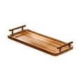 thumbnail image 4 of Bandeja de madera para servir con asas, bandeja de exhibición rectangular, bandeja para servir café Madera clara S, 4 of 9