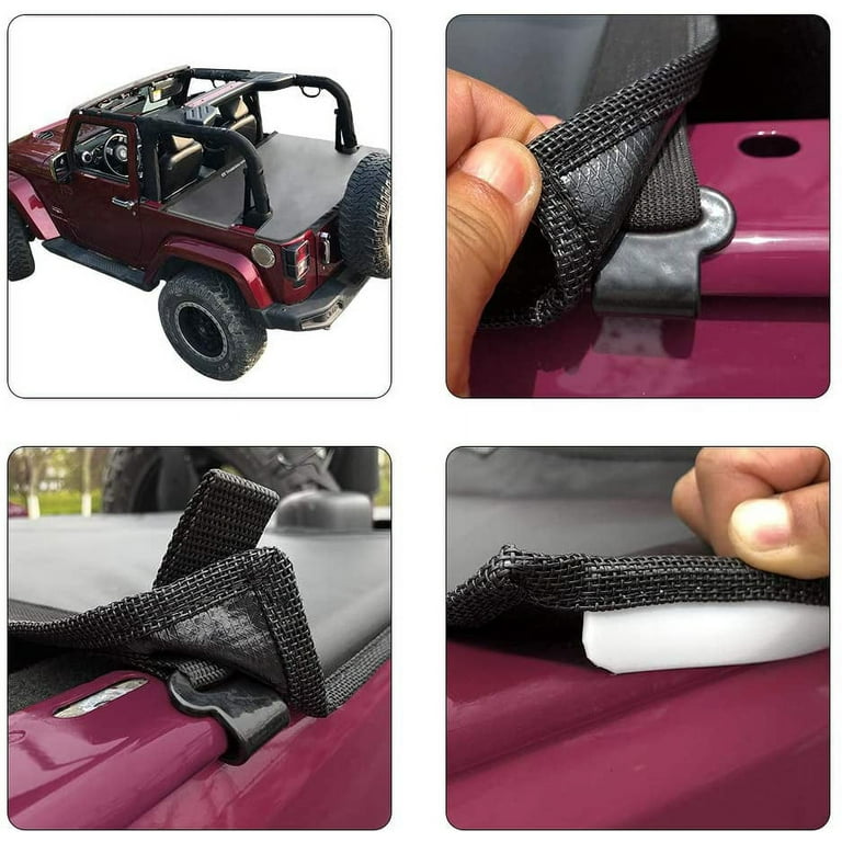 Shadeidea Jeep Wrangler Cargo Cover JK Door Tonneau Cover JKU
