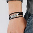 thumbnail image 4 of shiyou-Braided Multi-Layered Inspiration Bracelets Leather Woven Surfer Cuff Rope Strands Wristband for Men Women, 4 of 4