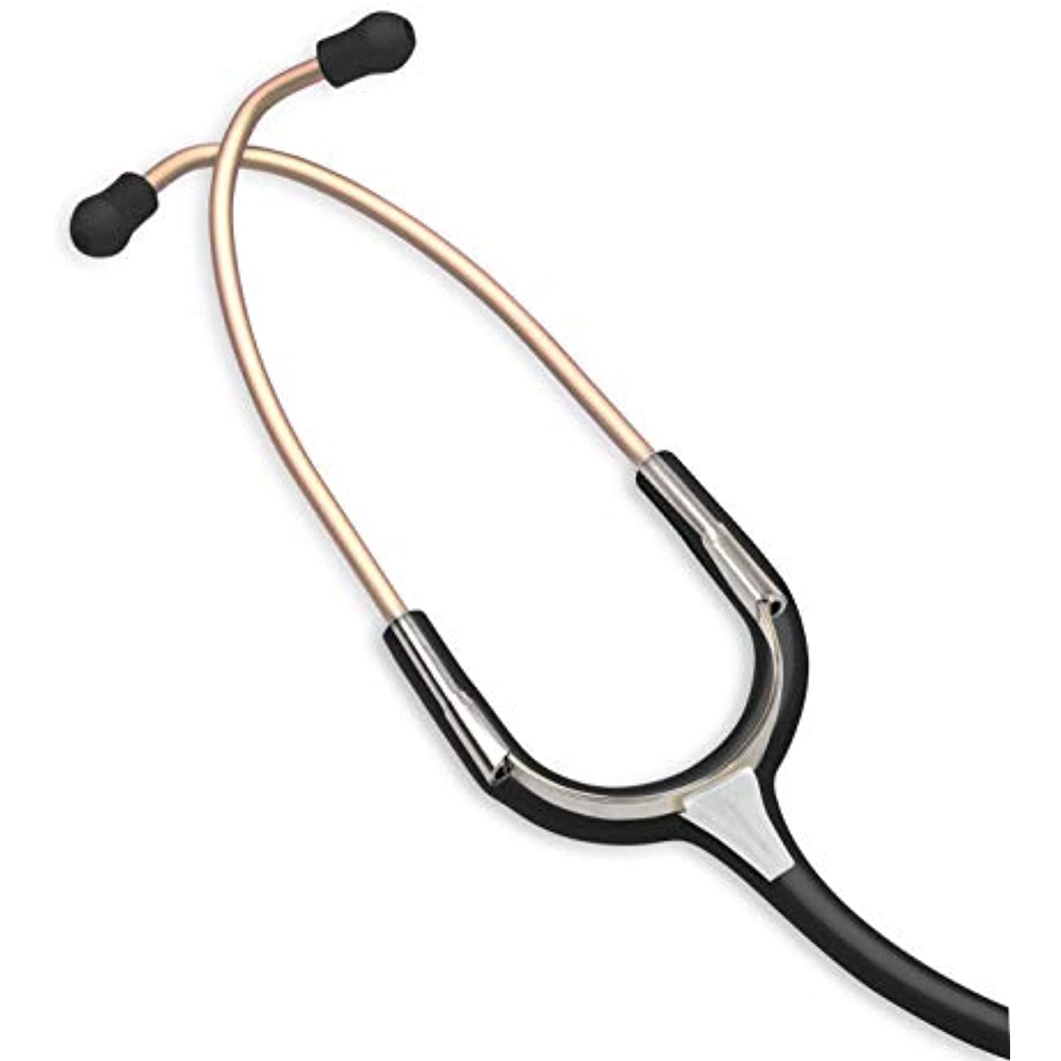 ADC - 619CHM Adscope Lite 619 Ultra Lightweight Clinician Stethoscope with Tunable AFD Technology, Champagne Finish with Black Tubing