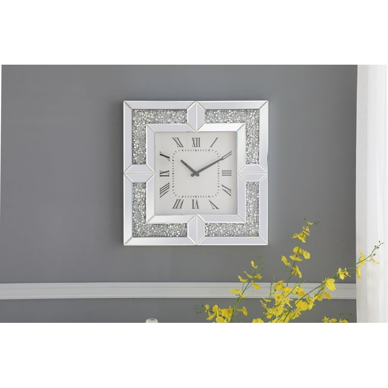 Glass Contemporary Wall Clock 20 x 20 x 2 - 20 x 2 x 20 - On Sale