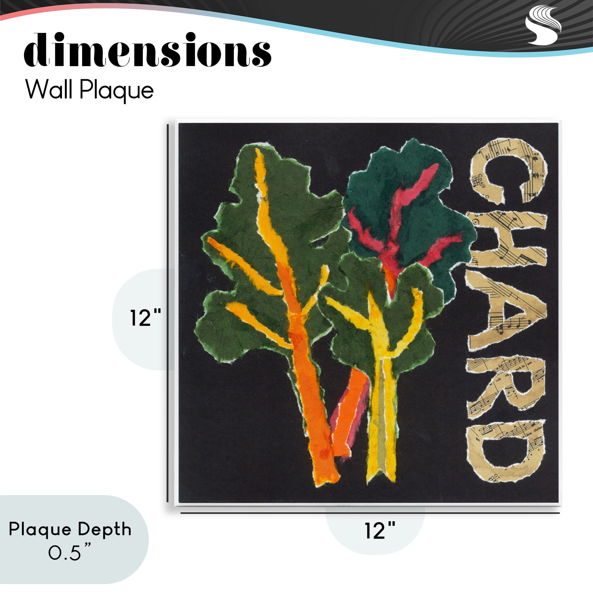 Stupell Industries Chard Leafy Vegetable Wall Plaque Art, design by Nancy Overton