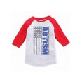 thumbnail image 1 of Awkward Styles Autism Awareness Flag Raglan Shirt for Toddlers Autism U.S.A. Flag Tshirt for Kids American Autism Flag Jersey Shirt Kids Autism 3/4 Sleeve Tshirt Autism Gifts for Boys and Girls, 1 of 4