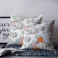 thumbnail image 2 of Decorative Throw Pillow Cover Thanksgiving Watercolor Pumpkins Halloween Recipe Fall Decoration Pillow Case Square Cushion Cover Super Soft Brushed Fabric Pillowcase for Home Couch Sofa, 18" x 18", 2 of 6