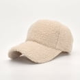 thumbnail image 1 of Gorra de béisbol para mujer, de terciopelo de cordero, para otoño e invierno, de color liso, cálida, para parejas, 1 of 6