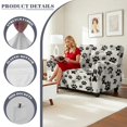 thumbnail image 4 of TSOVTHRID Paw Doodle White Print Recliner Loveseat Cover,Stretch Reclining Sofa Covers with Pockets, Loveseat Recliner Slipcovers Furniture Protector for Pets, 4 of 7