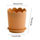 thumbnail image 3 of Fiudx Maceta de Resina con Forma de Pétalos, de Plástico Esmerilado, con Base Gruesa para Mayor Estabilidad, Diseño Elegante, Ideal para Suculentas, Decoración Del Hogar o La Oficina, Tamaño 16 X 14, 3 of 6