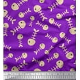 thumbnail image 1 of Soimoi Purple Cotton Jersey Fabric Fish Skeleton Ocean Printed Craft Fabric by the Yard 58 Inch Wide, 1 of 1