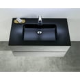 thumbnail image 2 of EDD Cement Gray Wall Mount Vanity With A Integrated Black Sink, 2 of 19