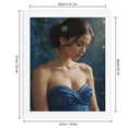 thumbnail image 2 of Paint by Numbers Kit for Adults, Elegant Woman Blue Dress Flower Paint by Numbers, Easy Paint by Numbers Kit for Adults Beginner, DIY Adult Paint by Number Kits on Canvas, 12x16in Home Decor, 2 of 7