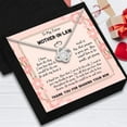 thumbnail image 2 of To My Mother-in-law Necklace, Mother's Day Gifts, Unique Message Card To Mom-in-law, Birthday Gifts For Mother In Law, Love Knot Necklace, 2 of 3
