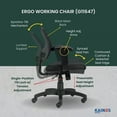 thumbnail image 4 of GOF Office Furniture Computer Chair (G11647B)–Ergonomic Task Seating–Black Mesh Back Tilter, 4 of 5