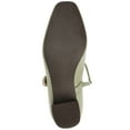 thumbnail image 5 of Journee Signature Womens Genuine Leather Ellsy Mary Jane Low Stacked Heel Square Toe Pumps, 5 of 9