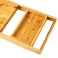 thumbnail image 6 of Vaiyer Bamboo Bathtub Tray Caddy Wooden Bath Tray Table w/ Extending Sides Reading Rack Tablet Holder Mobile Tray and, 6 of 7