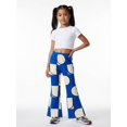thumbnail image 5 of Girls Wide Leg Flared Pants, Digital Print Casual Trousers, Bell Bottom Style Kids Clothing for Ages 4-13, Spring Summer Outfit, 5 of 6