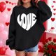 thumbnail image 3 of Sudadera con capucha y estampado de corazón de San Valentín, sudadera de manga larga para niños y niñas, chaqueta para niñas de talla mediana y grande., 3 of 7